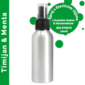 6x 100ml Sprej s Eteričnim Uljima Timijan i Menta - Bez Etikete